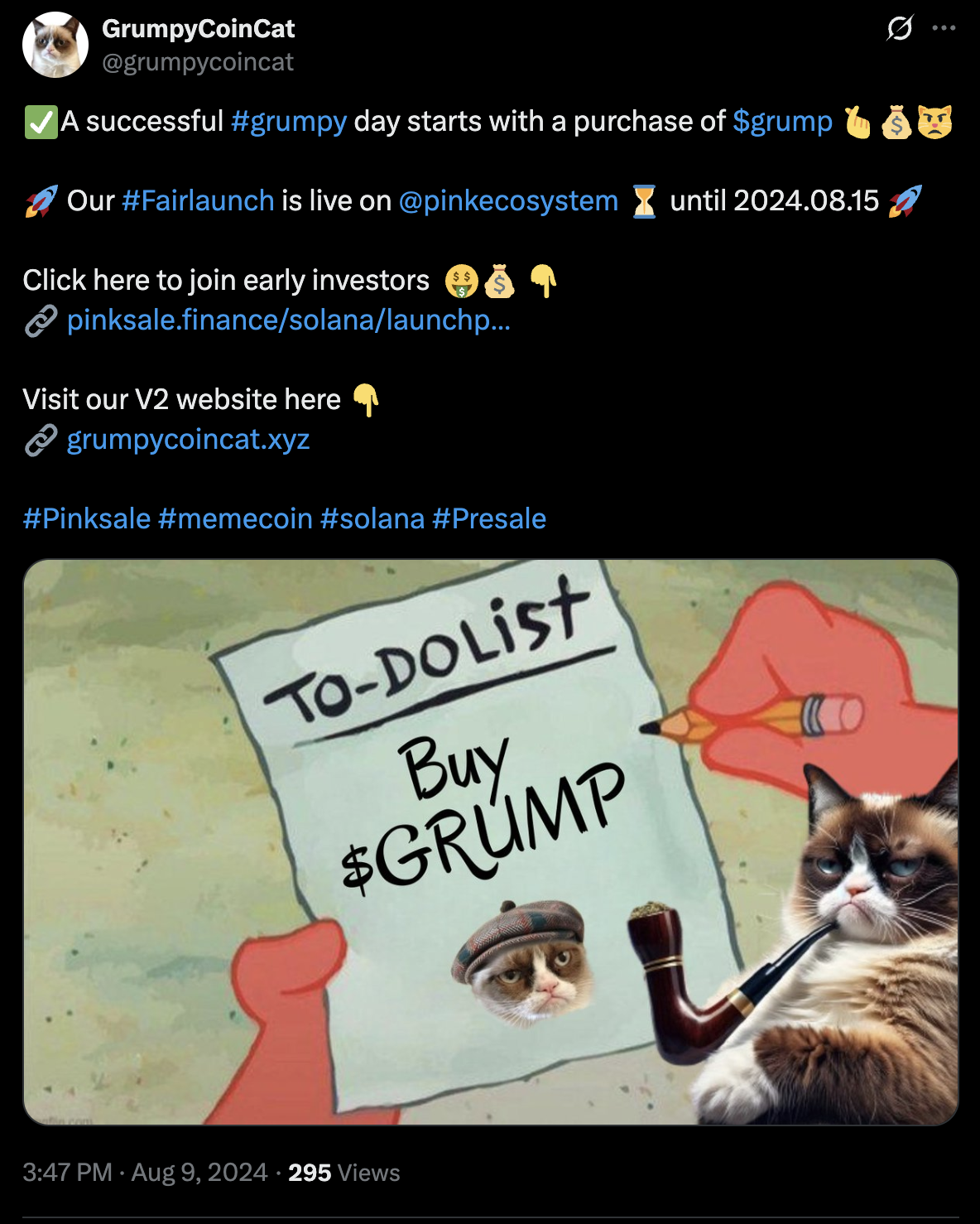 Grumpy Cat Presale Announcement